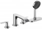 Wannenarmatur mit 4 anschlüssen Hansgrohe Finoris, montaż am Wannenrand, sBox, 2 wyjścia wody, Chrom