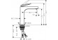 Waschtischarmatur Axor Citterio, stehend, Höhe 210mm, Halter dźwigniowy, Set Ablauf- push-open, Chrom