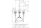 Waschtischarmatur mit 3 anschlüssen Hansgrohe Vivenis, stehend, Höhe 115mm, Set Ablauf-, Chrom