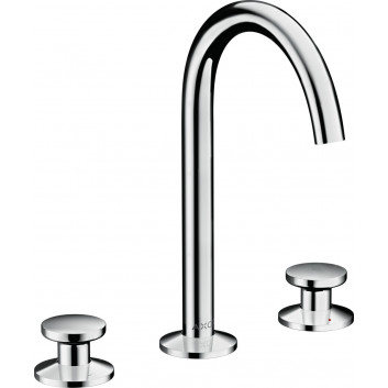 Waschtischarmatur mit 2-Anschlüssen Axor One Select, stehend, Höhe 353mm, Set Ablauf- push-open, Chrom