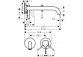 Waschtischarmatur mit 2-Anschlüssen Axor Citterio, Unterputz, Auslauf 220mm, Halter dźwigniowy, Chrom