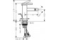 Bidetarmatur Axor Citterio, stehend, Höhe 120mm, Halter dźwigniowy, Set Ablauf-, Chrom