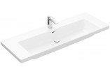 Waschtisch mit unterschrank Villeroy & Boch Subway 3.0, 130x47cm, z Überlauf, otwór na armaturę, Stone White CeramicPlus