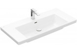 Waschtisch mit unterschrank Villeroy & Boch Subway 3.0, 100x47cm, z Überlauf, otwór na armaturę, Weiss Alpin