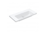 Waschtisch mit unterschrank Villeroy & Boch Subway 3.0, 100x47cm, ohne Überlauf, ohne Hahnloch na armaturę, Stone White CeramicPlus