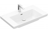 Waschtisch mit unterschrank Villeroy & Boch Subway 3.0, 80x47cm, z Überlauf, otwór na armaturę, Weiss Alpin