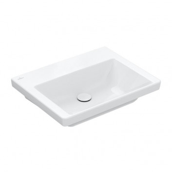 Waschtisch mit unterschrank Villeroy & Boch Subway 3.0, 60x47cm, z Überlauf, otwór na armaturę, Weiss Alpin