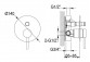 Dusch-set Kohlman Axis, Unterputz, quadratisch Kopfbrause 20cm, 2 wyjścia wody, Chrom