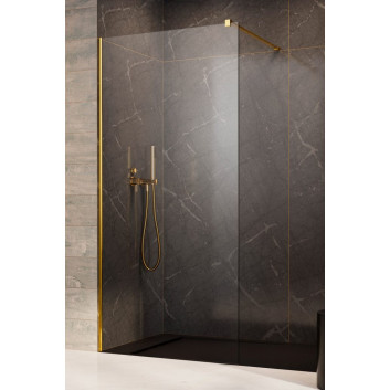 Duschkabine Walk-In Radaway Modo New Black II Factory 50, Glas transparent, wys. 200cm, profil schwarz- sanitbuy.pl