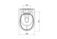 Wand-wc WC Omnires Tampa, 52x36cm, bezkołnierzowa, mit WC-Sitz mit Softclosing, weiß Glanz