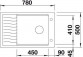 Zlewozmywak Blanco Elon XL 6 S Silgranit PuraDur 78x50 cm odwracalny, antracyt, ohne automatischen Stöpsel
