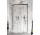 Halbrund asymmetrisch Duschkabine Radaway Idea Black PDD, 90Lx100Rcm, Schiebetür, Glas transparent, profil schwarz