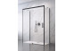 Front für Duschkabine Radaway Idea Black KDS 160, Tür rechts, Glas transparent, 1600x2005mm, profil schwarz