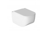Wand-wc Hatria Next 36x56x31 cm bez kołnierza + WC-Sitz mit Softclosing - weiß