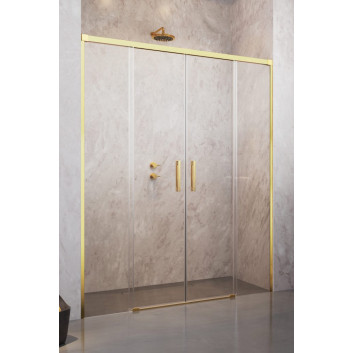 Tür Dusch- für die Nische Radaway Idea Gold DWJ, rechts, 160cm, Schiebe-, Glas transparent, profil golden