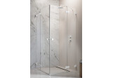 Teil links Kabine Radaway Essenza Pro White KDD, 1000x2000mm, Glas transparent, weißes Profil