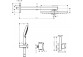 Duschsystem Hansgrohe Raindance E, Unterputz, Armattur thermostatisch ShowerSelect, 2 wyjścia wody, schwarz matt