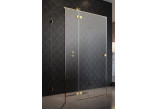 Front für Duschkabine Radaway Essenza Pro Gold KDJ+S 120, links, Schwing-, Glas transparent, 1200x200mm, profil golden