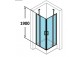 tür suwane huppe aura elegance , 900 x 900 mm, glas silbern matt , transparent- sanitbuy.pl