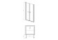 Tür Dusch- für die Nische Radaway Eos DWB 80, links, 800x1970mm, Falt-, profil Chrom