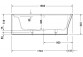 Eck-badewanne links Duravit Cape Cod, 190x90cm, 1 ukośne opracie, bezszwowa obudowa, weiß