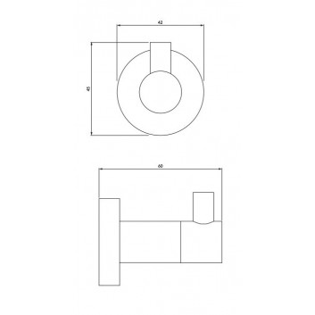 Haken Omnires Modern Project, zur Wandmontage, antracyt