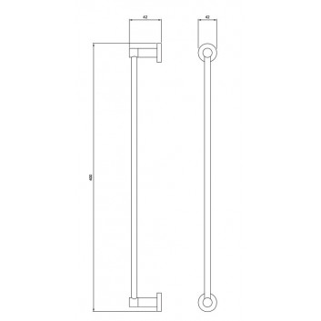 Handtuchhalter Omnires Modern Project, 40 cm, antracyt