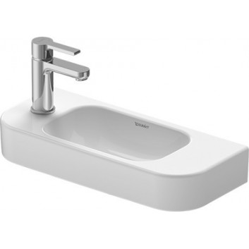 Waschtisch klein Duravit Happy D. 50 cm, Weiß Alpin WonderGliss