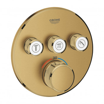 Unterputzarmatur Grohe Grohtherm SmartControl thermostatisch 3-Empfänger wody - polished nickel 