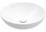 Aufsatzwaschtisch Villeroy & Boch Loop & Friends, rund, 38cm, z Überlauf, Weiss Alpin CeramicPlus