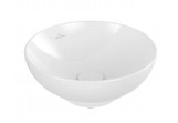 Aufsatzwaschtisch Villeroy & Boch Loop & Friends, rund, 38cm, ohne Überlauf, Weiss Alpin CeramicPlus