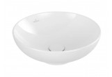 Aufsatzwaschtisch Villeroy & Boch Loop & Friends, rund, 42cm, z Überlauf, Weiss Alpin