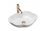 Aufsatzwaschtisch Rea Pearl, 51,5x37,5cm, ohne Überlauf, śnieżnobiały