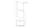 Wand Walk-In Radaway Modo New II 110, 108.5-109.5x200cm, Chrom, Glas transparent