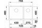 Zlewozmywak Blanco Subline 340/160-U Siligranit PuraDur 55,5x40cm LEWY ohne automatischen Stöpsel, antracyt