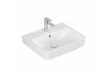 Wandwaschtisch Villeroy & Boch O.novo, 55x46cm, z Überlauf, Hahnloch, Weiss Alpin AntiBac CeramicPlus