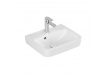 Wandwaschtisch Villeroy & Boch O.novo, 50x37cm, z Überlauf, Hahnloch, Weiss Alpin