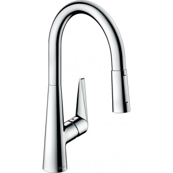 Küchenarmatur Hansgrohe Talis M54, Einhebel-, Höhe 435mm, herausziehbarer Auslauf, 1jet, sBox, Chrom