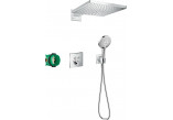 Duschsystem Hansgrohe Raindance E 300 1jet ShowerSelect Square, Unterputz, Armatur thermostatisch, Kopfbrause 30x30cm, Handbrause 3-Funktions, Chrom