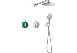 Duschsystem Hansgrohe Raindance E 300 1jet ShowerSelect Square, Unterputz, Armatur thermostatisch, Kopfbrause 30x30cm, Handbrause 3-Funktions, Chrom