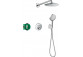 Duschsystem Hansgrohe Raindance E 300 1jet ShowerSelect Square, Unterputz, Armatur thermostatisch, Kopfbrause 30x30cm, Handbrause 3-Funktions, Chrom