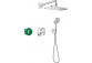 Duschsystem Hansgrohe Raindance E 300 1jet ShowerSelect Square, Unterputz, Armatur thermostatisch, Kopfbrause 30x30cm, Handbrause 3-Funktions, Chrom