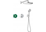 Duschsystem Hansgrohe Croma E 280 1jet Ecostat E, Unterputz, Armatur thermostatisch, Kopfbrause 28x17cm, Handbrause 3-Funktions, Chrom