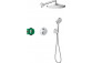 Duschsystem Hansgrohe Croma E 280 1jet Ecostat E, Unterputz, Armatur thermostatisch, Kopfbrause 28x17cm, Handbrause 3-Funktions, Chrom