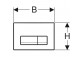 Betätigungstaste uruchamiający Geberit Sigma50, spłukiwanie dwudzielne, Glas, schwarz/czerwone Gold