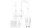 Thermostatisch Duschsystem Omnires Y, Aufputz-, 2 wyjścia wody, Kopfbrause rund 25cm, Handbrause 3-Funktions, Chrom