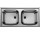 Zlewozmywak Blanco TOP EZ 8 x 4, 860x435mm, 2 komory, ohne Überlauf, Edelstahl matt