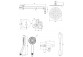 Thermostatisch Dusch-Set Omnires Y, Unterputz, 2 wyjścia wody, Kopfbrause 25cm, Handbrause 5-funkcyjna, schwarz matt