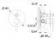 Thermostatisch Wannenbatterie Kohlman Axel, Aufputz, Auslauf 208mm, 2 wyjścia wody, Chrom