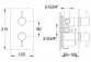 Thermostatisch Wannenbatterie Kohlman Axel, Unterputz, 2 wyjścia wody, Dusch-Set, Chrom